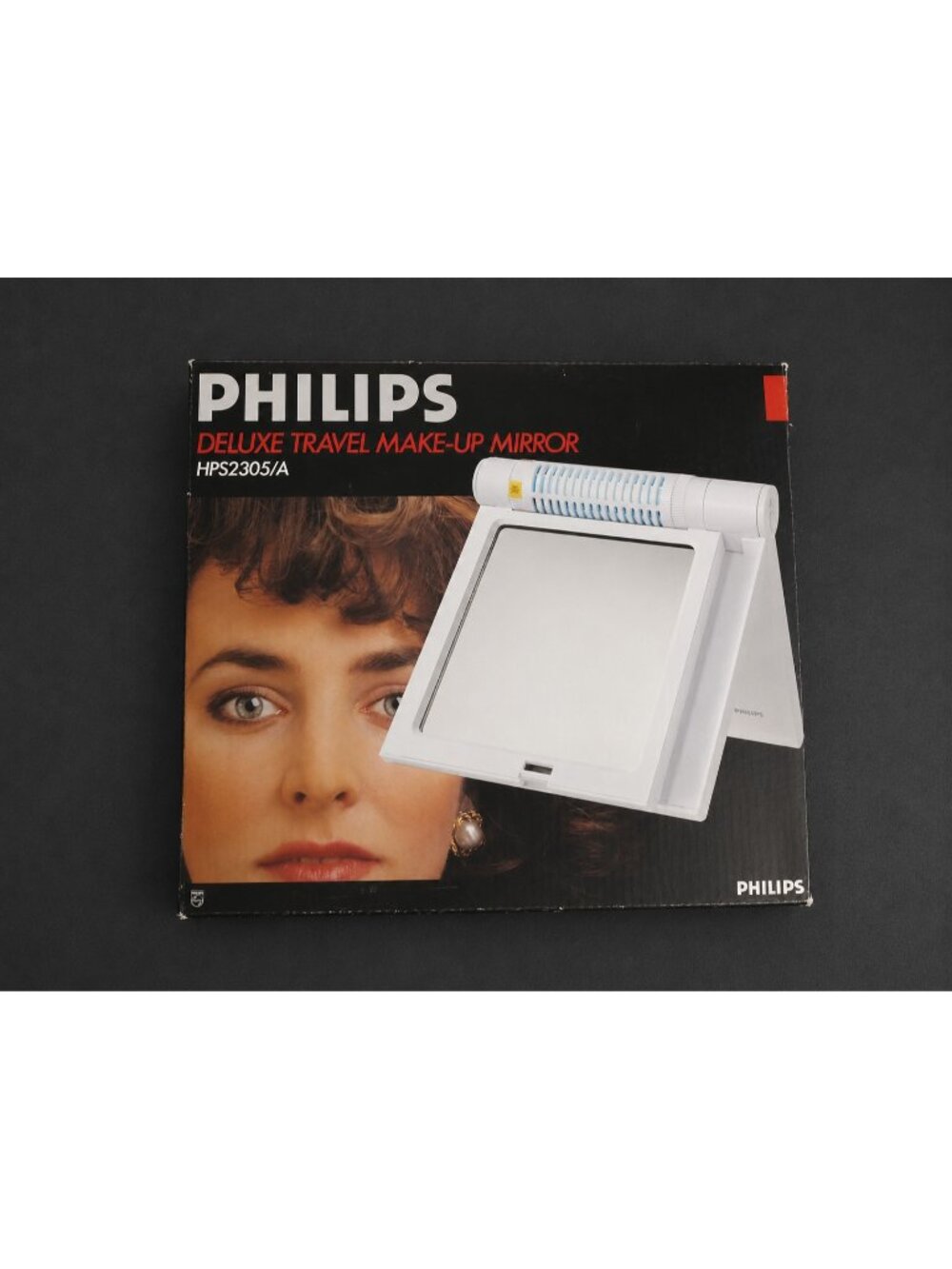 Vintage Philips Deluxe Travel Makeup Mirror HPS2305/A Lighted Magnifying Vanity